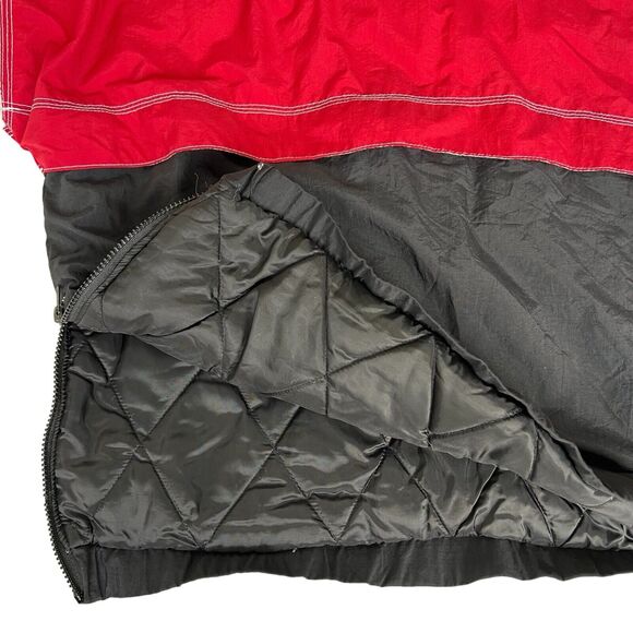 Vtg Spalding Ski Jacket Men's Medium Red White Black Colorblock Winter Hood Coat - Picture 4 of 16